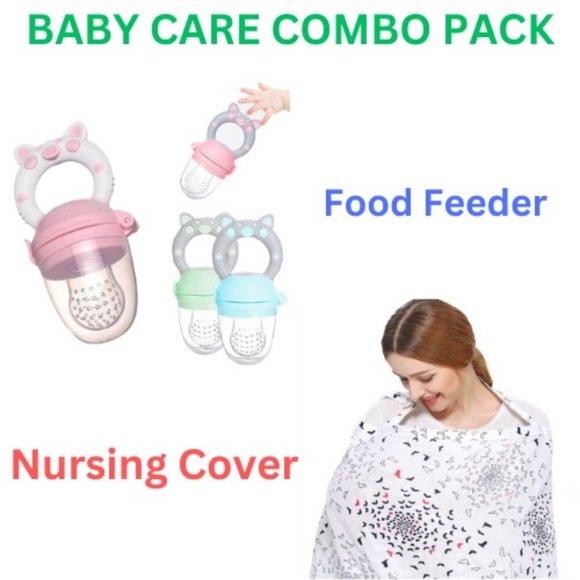 Baby Nursing Cover & Baby Fruit Food Feeder Pack - Picture 1 of 12